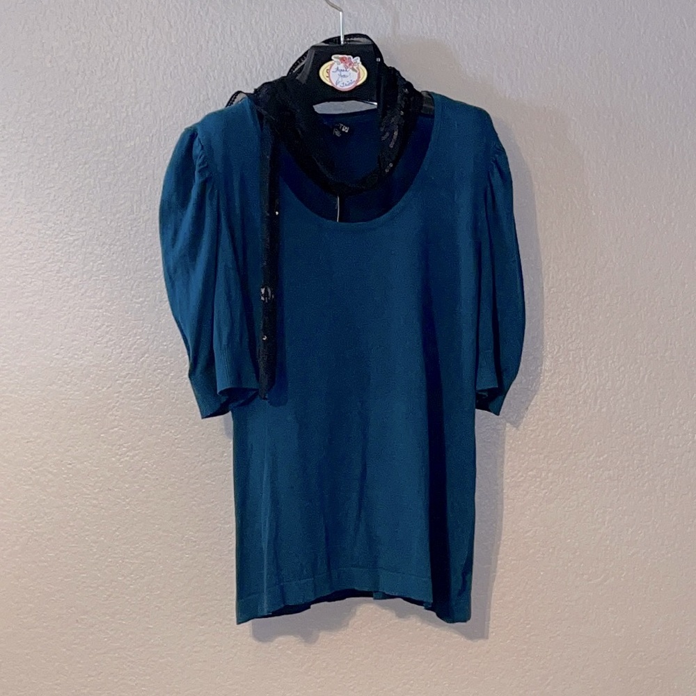 NWT Plus Size Sweater Top 2X Kohls Career Mystic